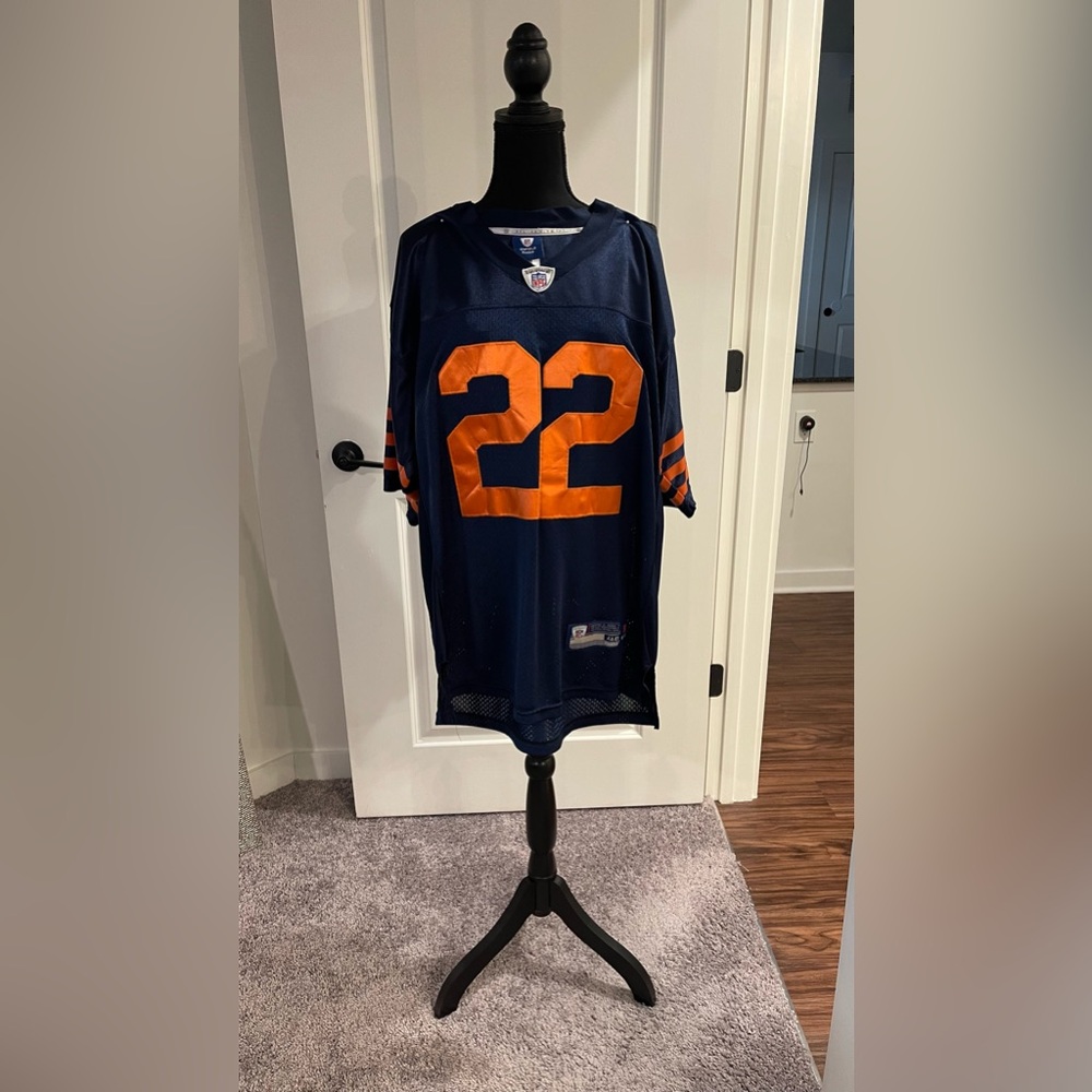 NFL Navy Blue Jersey with Orange Number 22